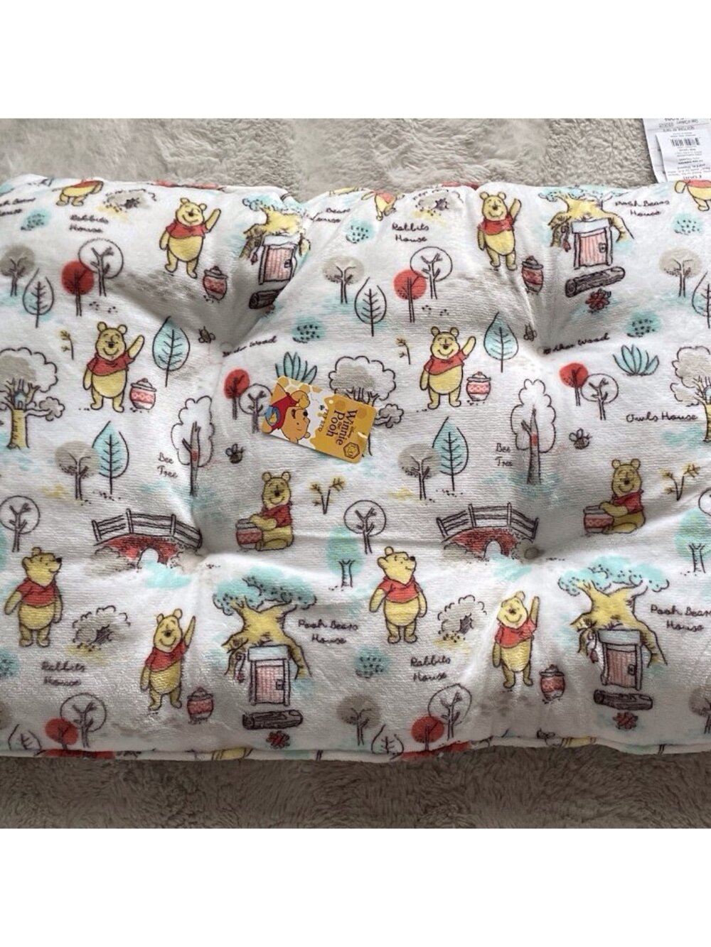 Disney Winnie The Pooh Hundred Acre Wood Dog Pet Bed Soft 33” X 22” X 4” NEW